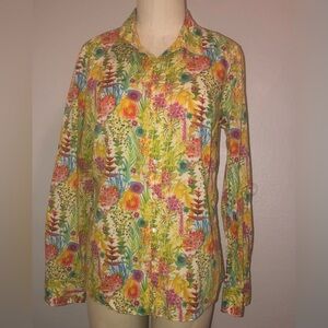 J Crew Vintage Liberty Art Fabric floral Shirt women’s button up size 10
